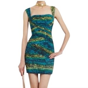 BCBGMaxAzria | Dresses | Bcbg Green Silk Mini Dress | Poshmark